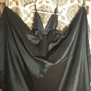 M emerald colored  short front long back straples